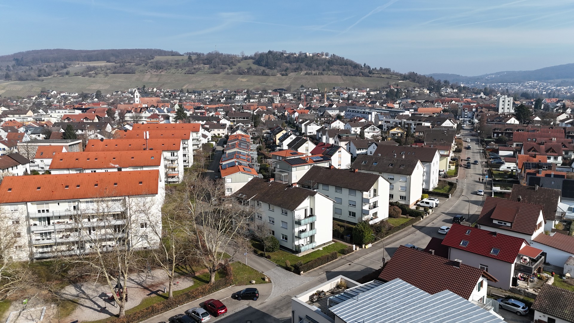 Weil am Rhein mit Blick auf den Tüllinger Berg