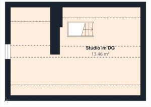 Grundriss Studio im Dachgeschoss