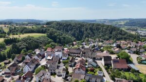 Ortsteil Hüsingen aus der Vogelperspektive