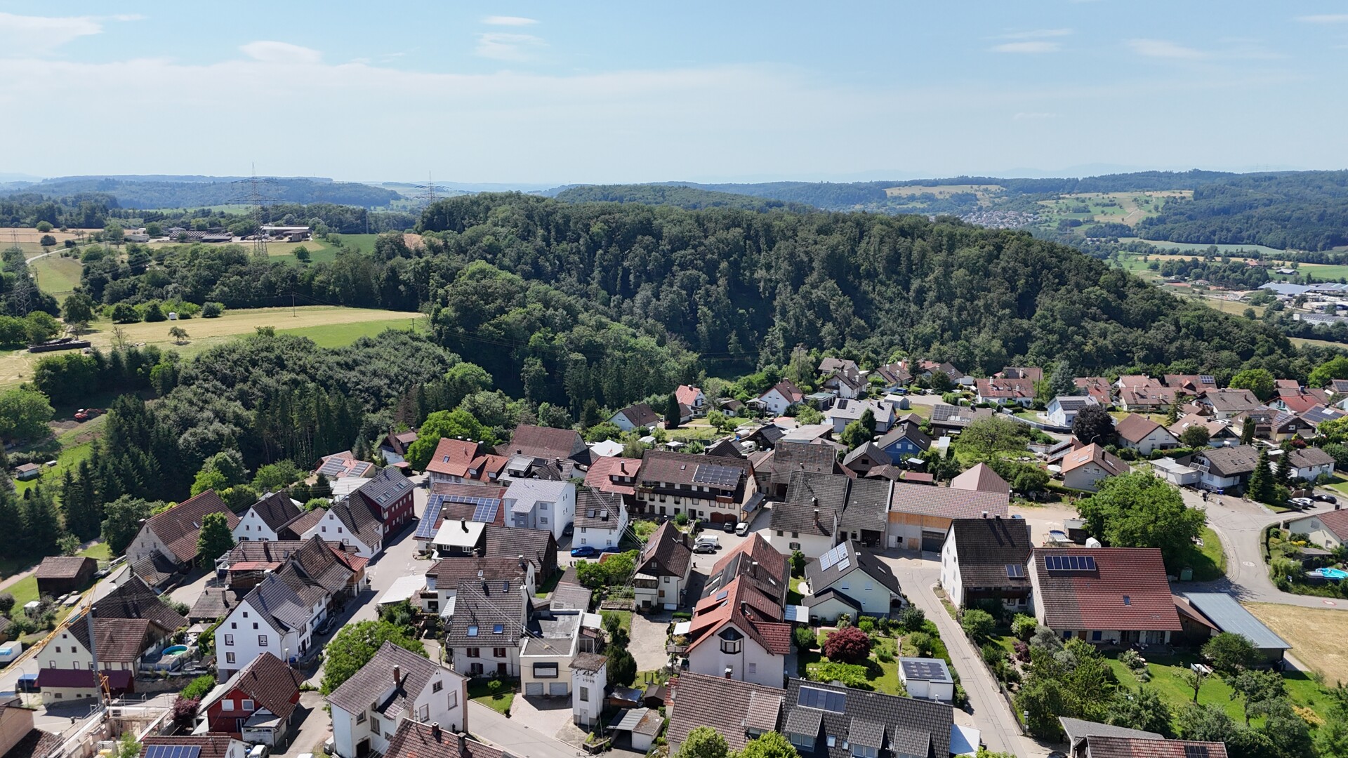 Ortsteil Hüsingen aus der Vogelperspektive