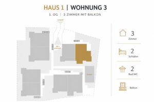 Lage der Wohnung Nr. 3