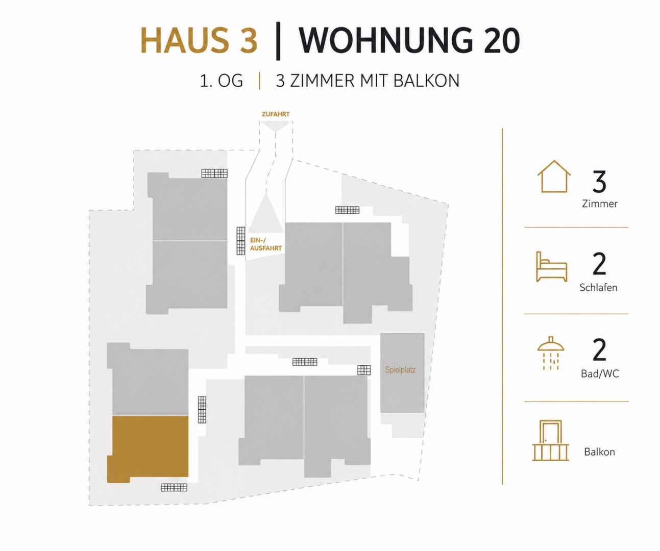 Lage der Wohnung Nr. 20