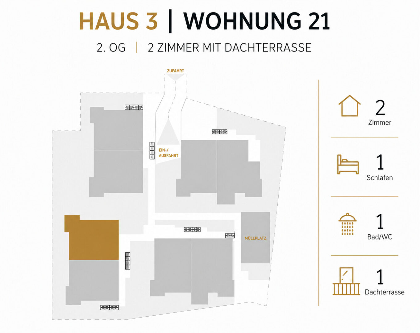 Lage der Wohnung Nr. 21
