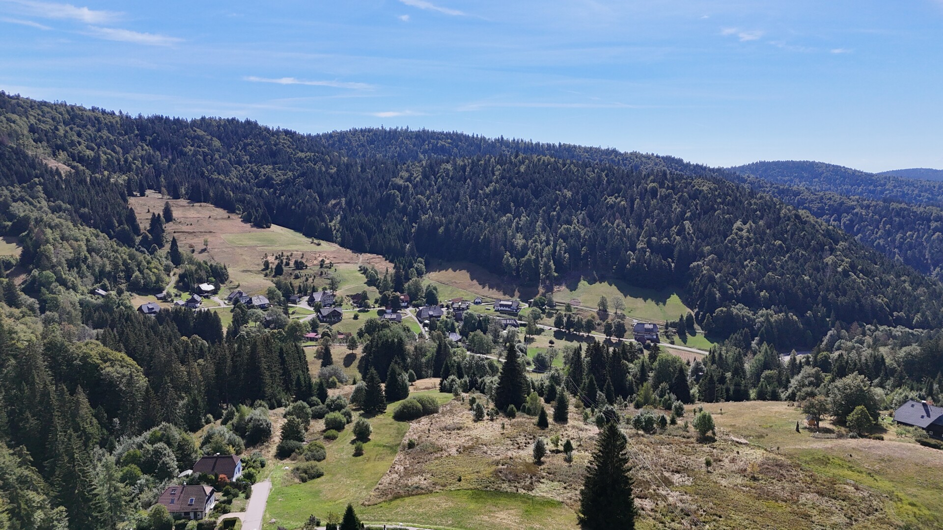 Schöner Blick von Prestenberg auf den Schwarzwald