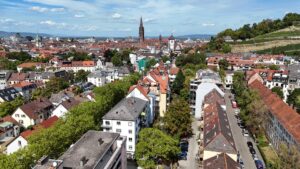 Blick auf das Freiburger Münster - Altstadtnähe
