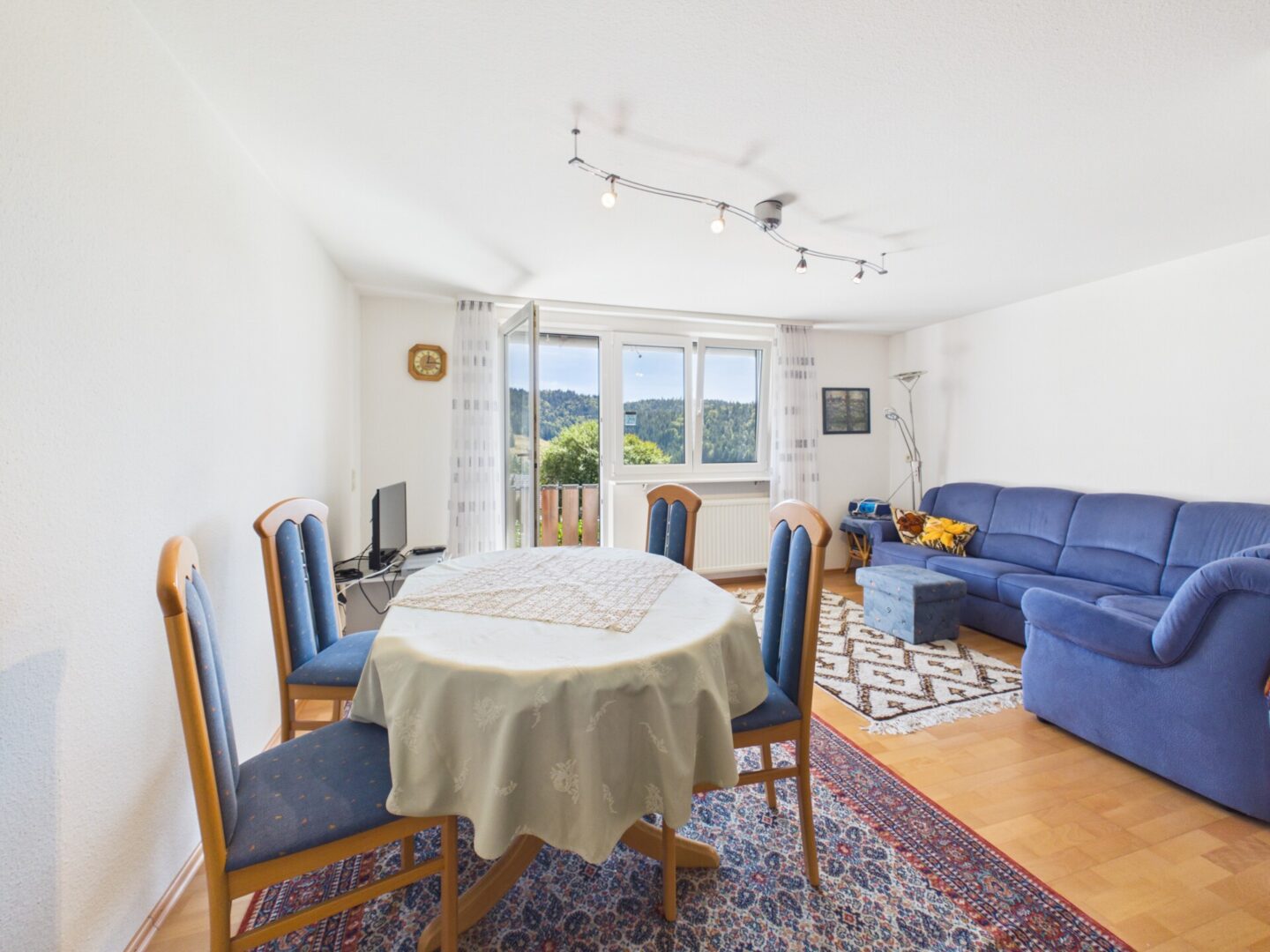 Direkter Zugang vom Wohnzimmer auf den Balkon