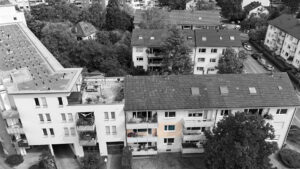Wohnung mit Balkon 1 farblich gekennzeichnet