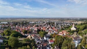 Das Oberdorf in Auggen: Tolle Fernsicht auf die Vogesen und das Markgräflerland
