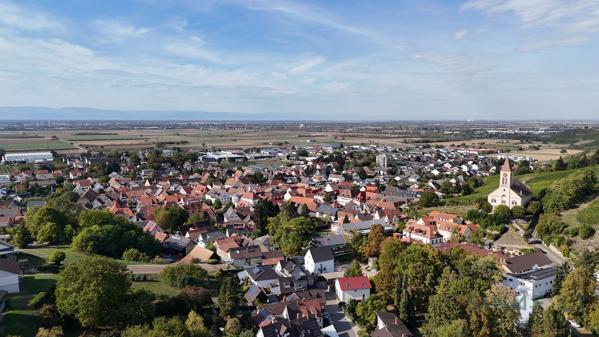 Das Oberdorf in Auggen: Tolle Fernsicht auf die Vogesen und das Markgräflerland
